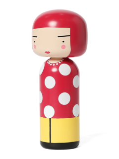Red Kokeshi Figurine