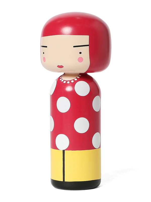 Red Kokeshi Figurine