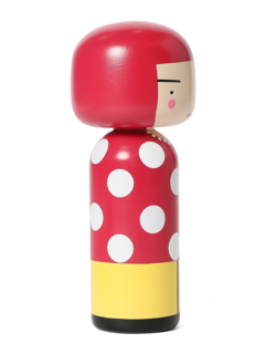 Red Kokeshi Figurine