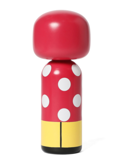 Red Kokeshi Figurine