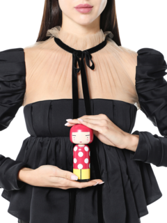 Red Kokeshi Figurine