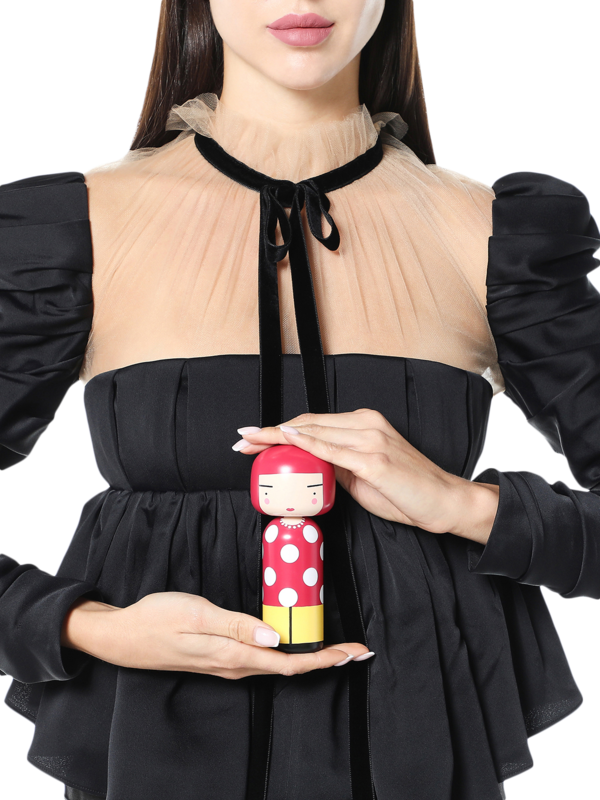 Red Kokeshi Figurine