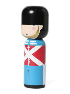 Blue & Black Kokeshi Figurine