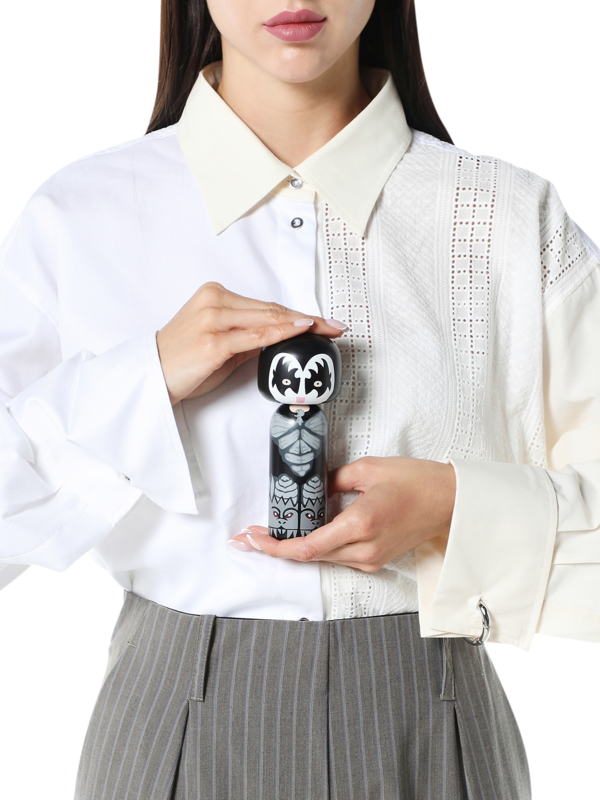 Black Kokeshi Figurine
