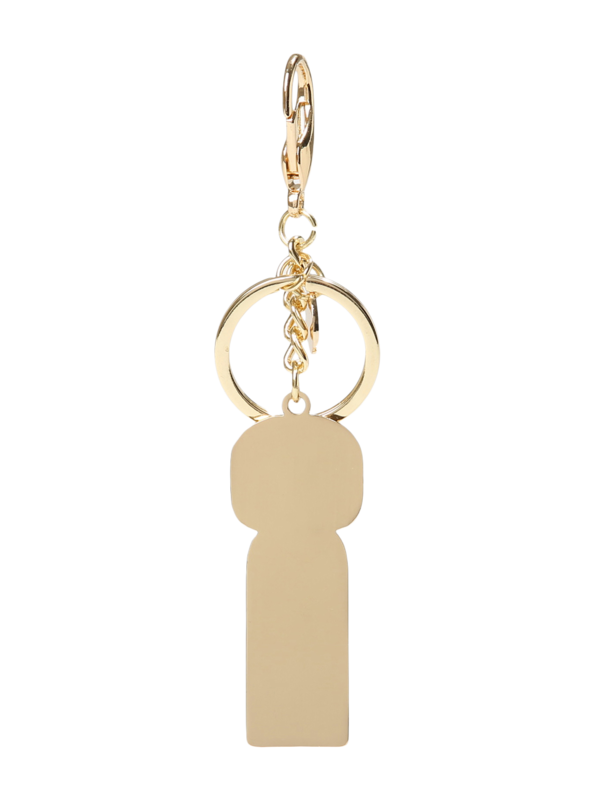 Elton in White Keychain