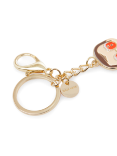 Elton in White Keychain