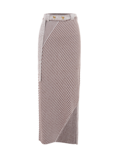 SAND RUSTIC KNIT MIDI SKIRT