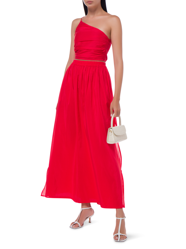 Ocean Silk Cotton Maxi Skirt