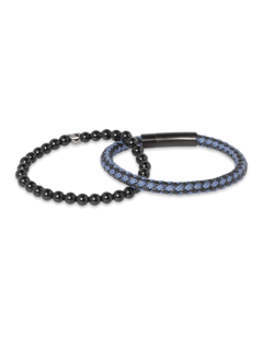 Solid Black Beaded Bracelet