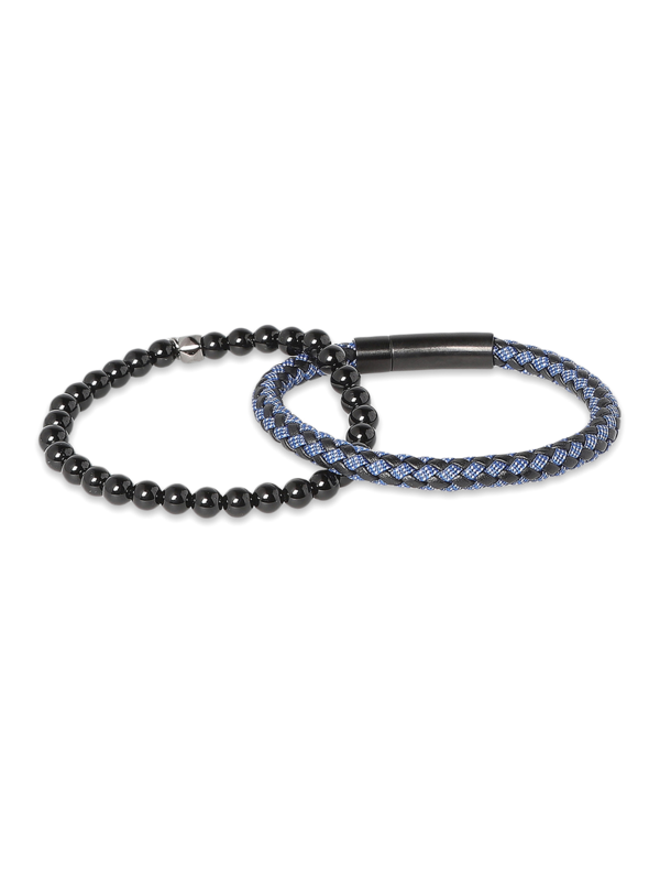 Solid Black Beaded Bracelet