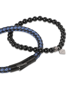 Solid Black Beaded Bracelet
