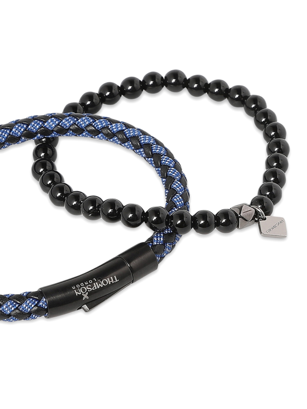 Solid Black Beaded Bracelet