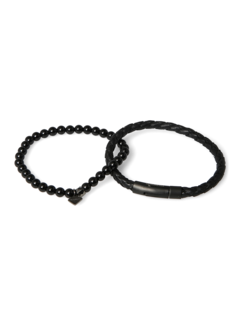 Black Beaded Bracelet