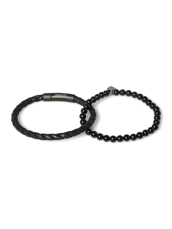 Black Beaded Bracelet