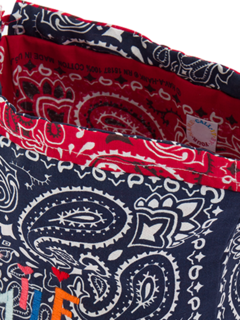 Mini bucket bag navy real red SMILE