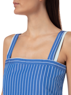 SLEEVELESS COTTON MINI DRESS