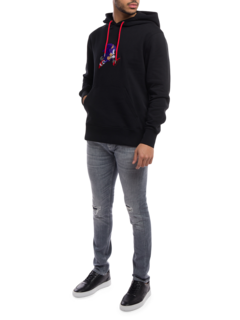 Cotton Hoodie with Signature Chest Print