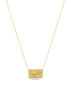 Gold Engraved "Dubai" Necklace