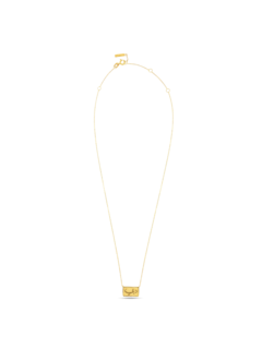 Gold Engraved "Dubai" Necklace