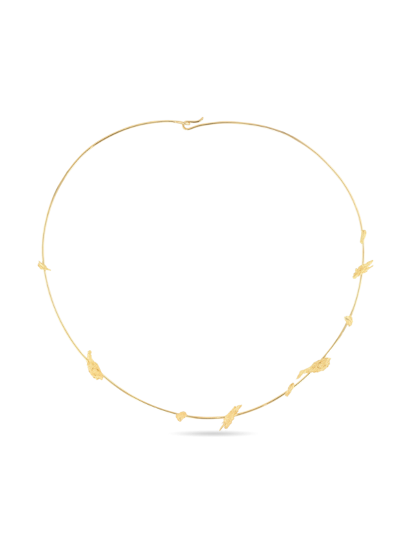 Gold Flaked Choker Necklace