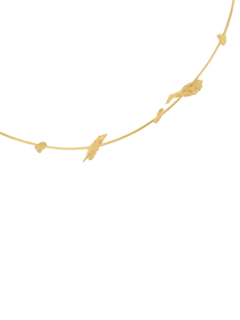 Gold Flaked Choker Necklace