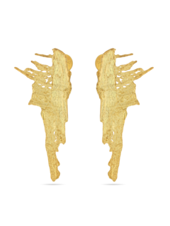 Jagged Gold Statement Earrings