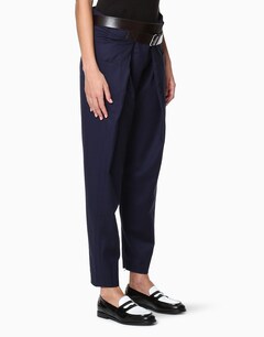 Navy Blue Drape Pants