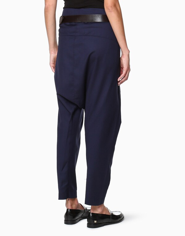 Navy Blue Drape Pants