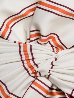 Strapless Orange Bikini Top With Front Ruffles