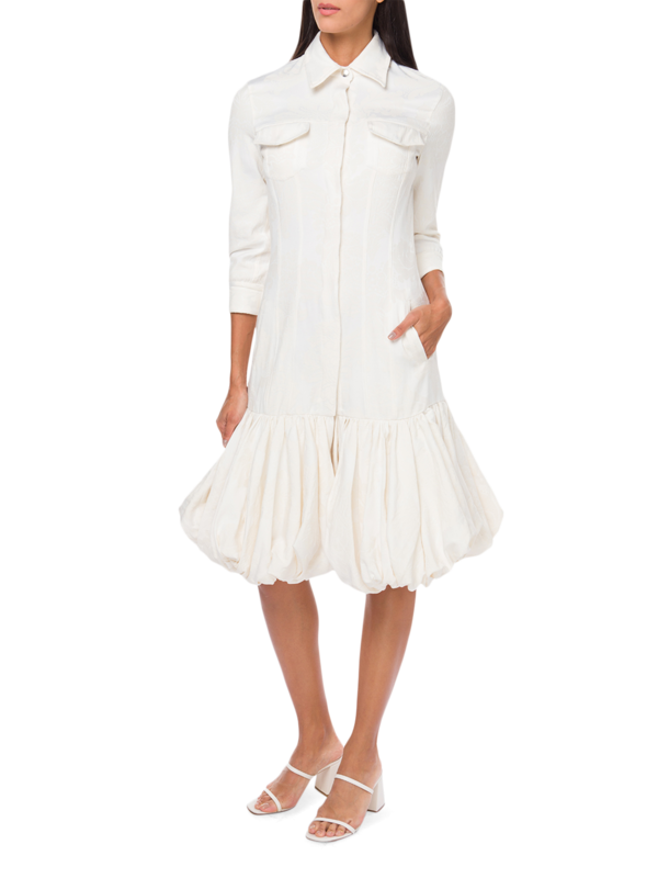 Brocade Ruffle Dress