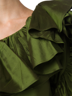 Asymmetrical One Shoulder Ruffle Top