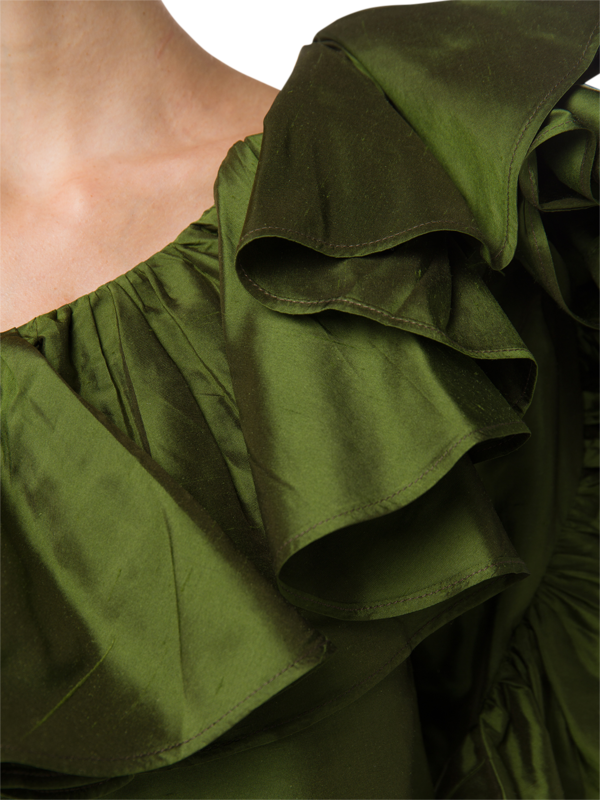 Asymmetrical One Shoulder Ruffle Top