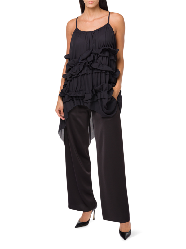 Ruffle Asymmetric Top