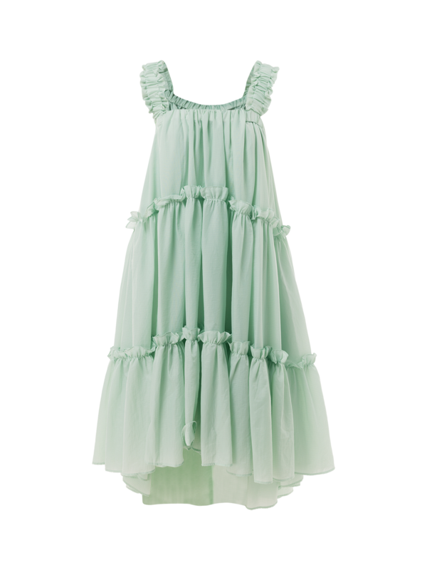 ADALEE MIDI DRESS IN CRUSHED RIPSTOP