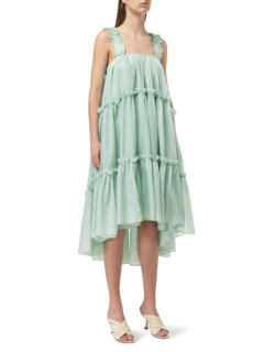 ADALEE MIDI DRESS IN CRUSHED RIPSTOP