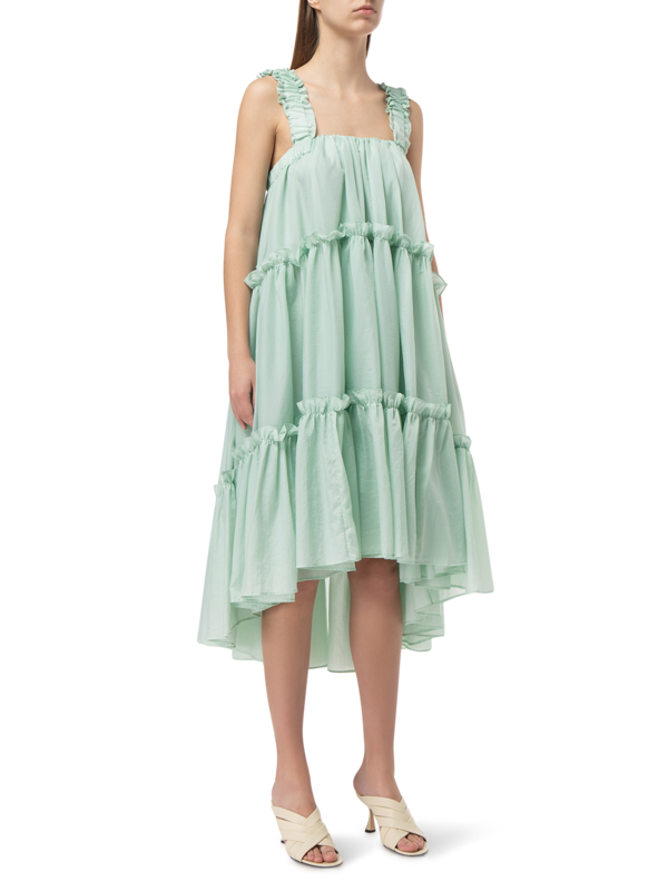 ADALEE MIDI DRESS IN CRUSHED RIPSTOP
