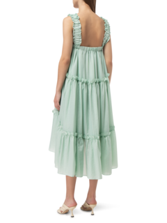 ADALEE MIDI DRESS IN CRUSHED RIPSTOP