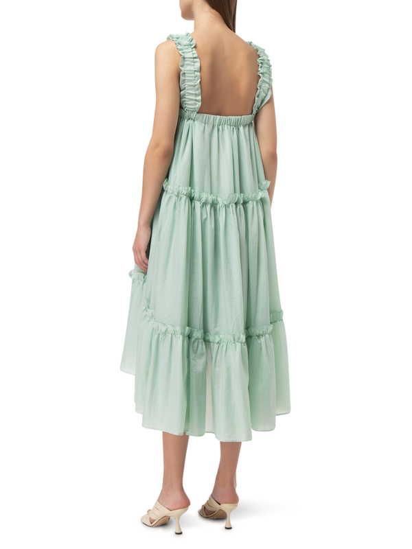 ADALEE MIDI DRESS IN CRUSHED RIPSTOP