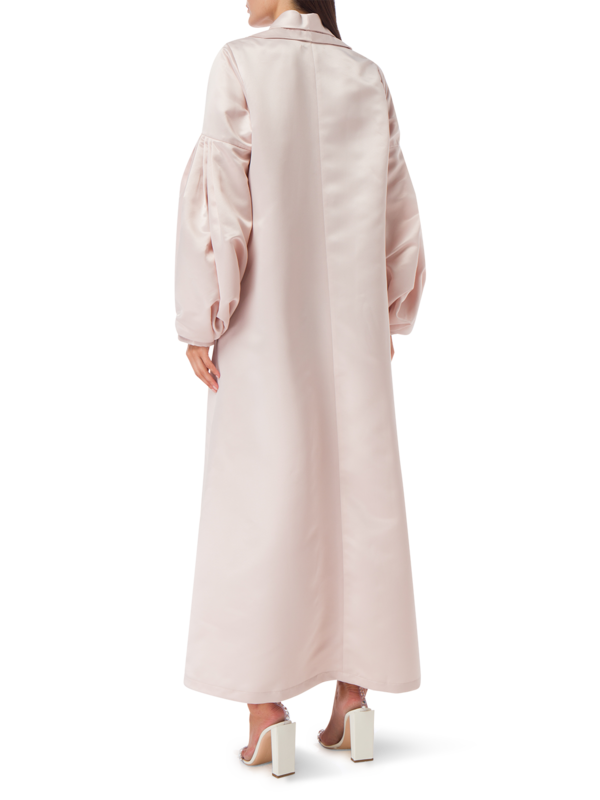 A-LINE DRESS WITH DOUBLE COLLAR AND PUFFED SLEEVES