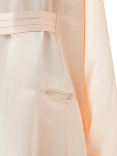 A-LINE BOAT NECK DRESS WITH A CAPE ILLUSION ON THE BACK
