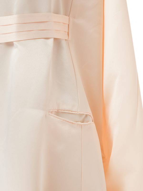 A-LINE BOAT NECK DRESS WITH A CAPE ILLUSION ON THE BACK