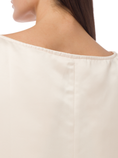 A-LINE BOAT NECK DRESS WITH A CAPE ILLUSION ON THE BACK