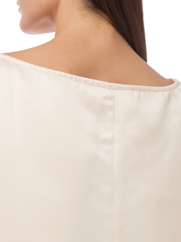 A-LINE BOAT NECK DRESS WITH A CAPE ILLUSION ON THE BACK