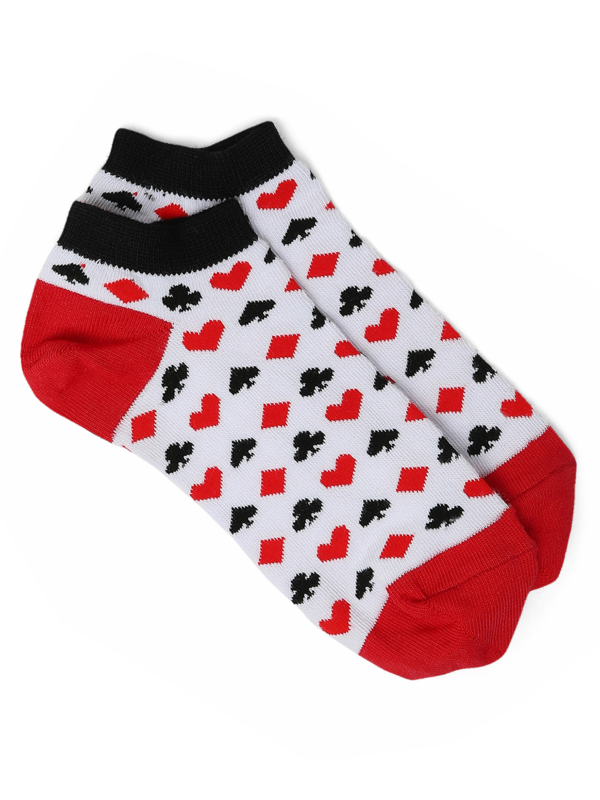 Printed White Socks