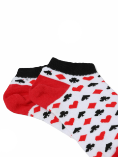 Printed White Socks