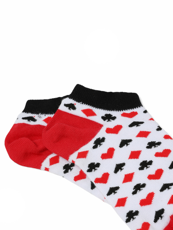 Printed White Socks