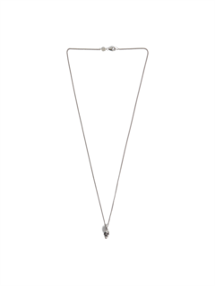 Gunmetal Skull Charm Necklace