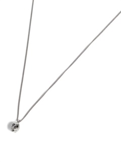 Gunmetal Skull Charm Necklace