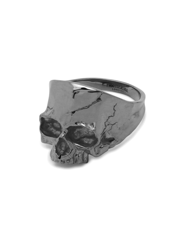 Disfigured Medius Skull Ring