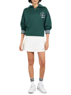 سويت شيرت كبير الحجم بسحاب قصير وطبعة بنمط جامعي:Staged:thatProductCatalog